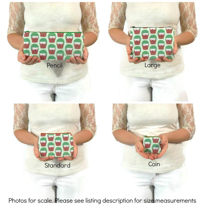 CHOOSE SIZE Alpaca Zipper Pouch Adorable Llama Knitting Project Bag Cute Camera Bag