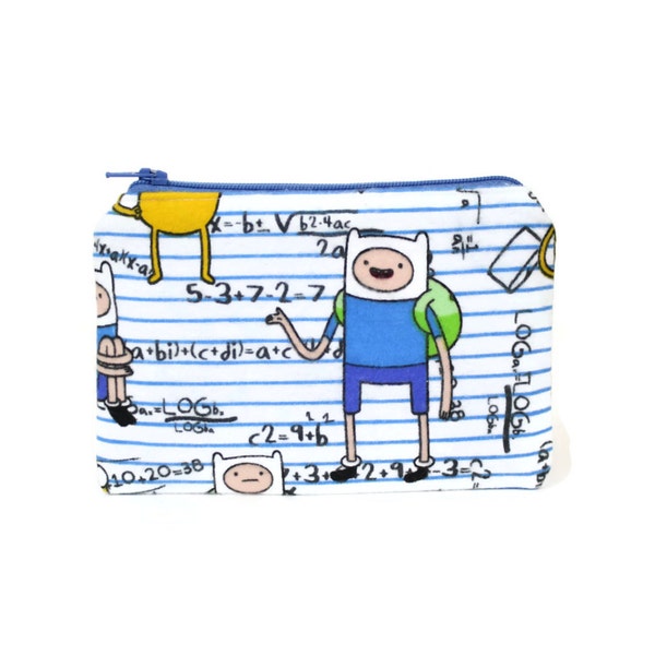 LAST ONE Adventure Time Bag / Zipper Pouch in Adventure Time Jake and Finn / Geeky Gift
