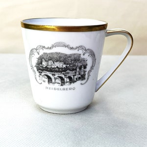 Heidelberg  Germany -Gold Trim-Teacup Porcelain  Hutschenreuther  Selb Noblesse