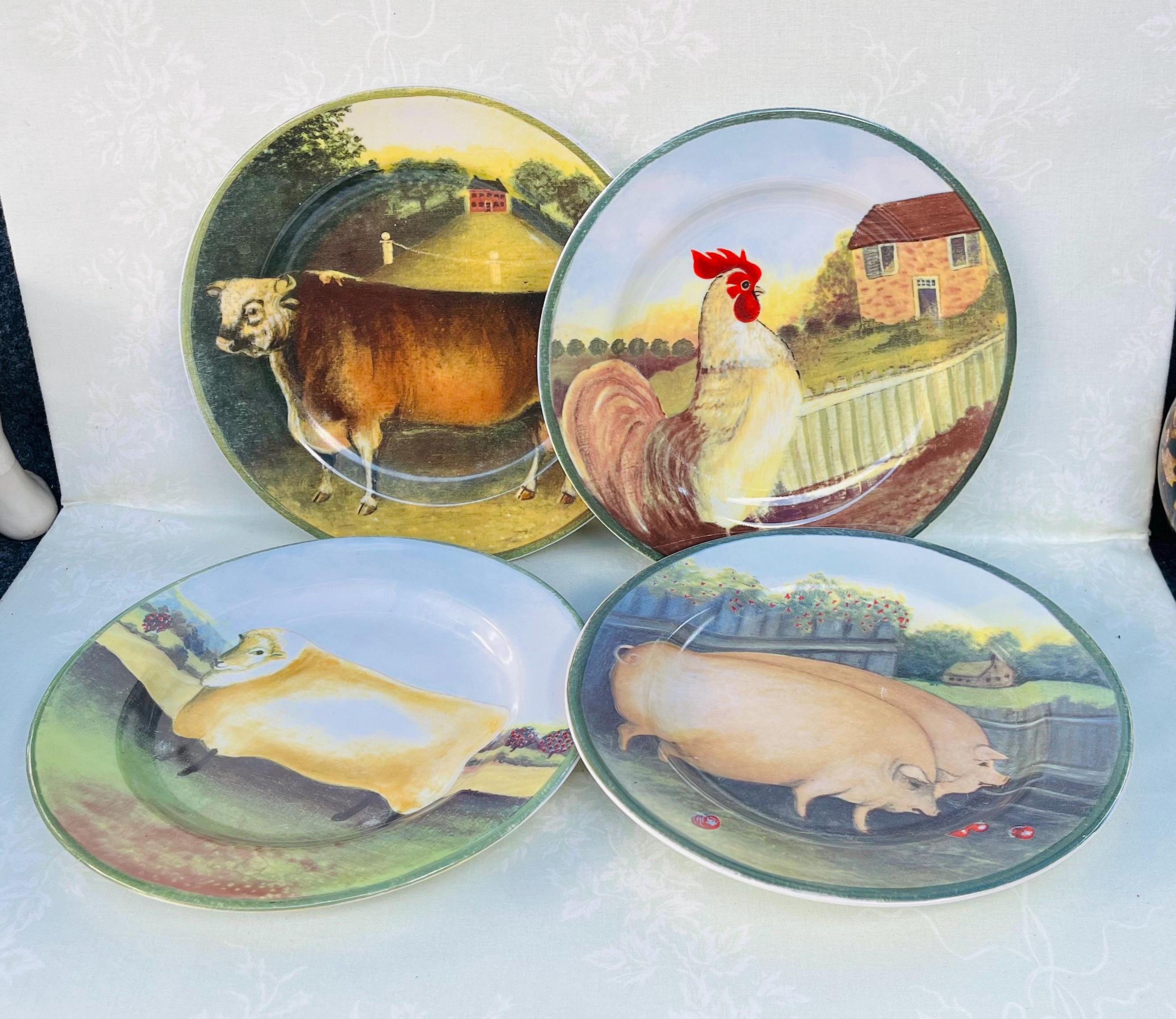 Vintage Animal Plate Set - Etsy
