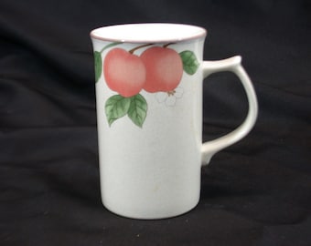 Vintage Mikasa 4 7/8” tall  Cappuccino Mugs Fruit Panorama Country Classics DC014