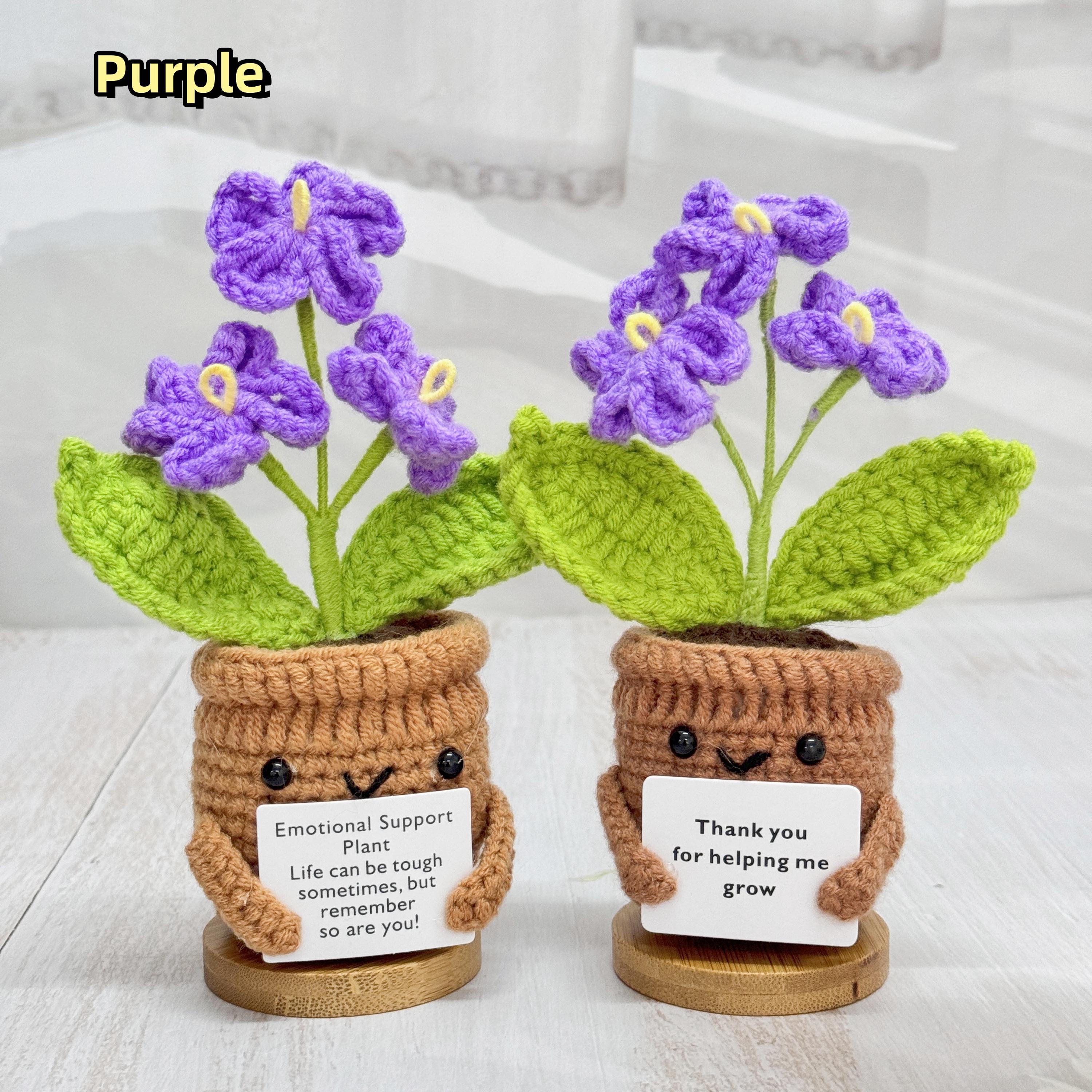 Crochet Positif Myosotis Crochet Rose Dégradé - Cadeau Émotionnel
