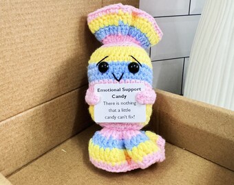 Adorable Chill Pill au crochet - Soutien émotionnel - Urgence Pill - Chill Pill Fidget - Crochet Amigurumi Pill - Déco de bureau - Cadeaux de soins - Guérir bientôt - France