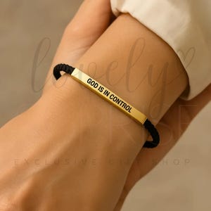 God is in control Meaningful bracelet custom christian Inspiration Faithfulness jewelry Christianity gifts