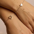 Matching heart bracelet Bestfriends Mama daughter Gift Family jewelry friends gift for Valentine product logo
