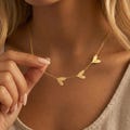 Custom heart necklace engraved Family names necklace couple Dainty name charm Sideways Heart Mothers days gift product logo