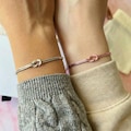 Knot bracelet set, Matching bracelet for couple, Waterproof jewelry chain, His and Her gifts, Long Distance product logo