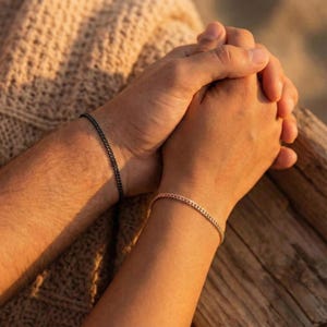 Bracelets permanents Cadeau pour elle et lui Infini Bijoux étanches Coffret cadeau couple longue distance