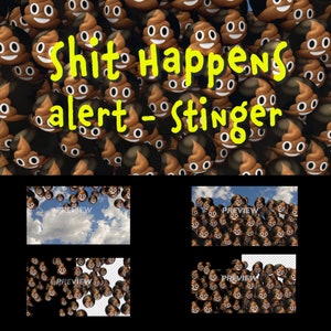 Rolig fallande bajs-emoji Stinger – Twitch Stream Transition