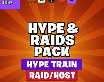 Animated Stream Alerts: Hype Train & Raids Pack (WEBM, MOV)
