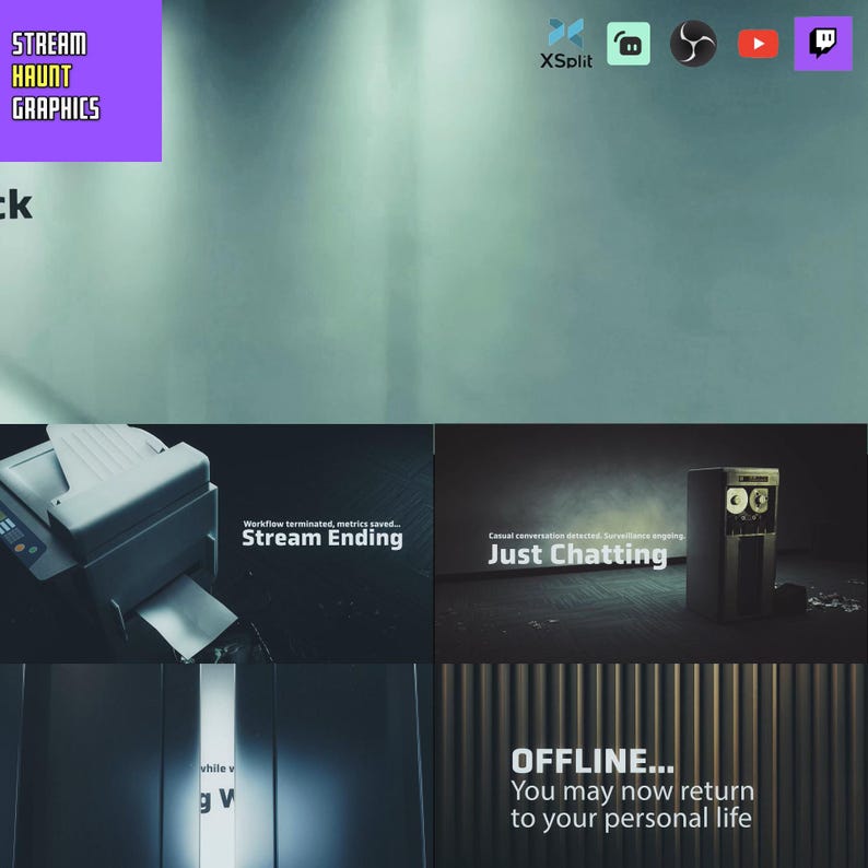 Dystopian Office Stream Overlay Pack: Severance-inspired MP4 Loops - Etsy