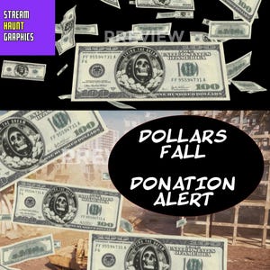Money Donation Alert Stream Overlay Living a Dream Skull in the Clouds – 1920x1080 Full-Screen Transparent Background MOV & WEBM Formats