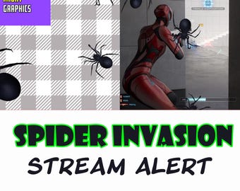 Horror Stream Alert: Swarming Spiders Animation (MOV & WEBM)