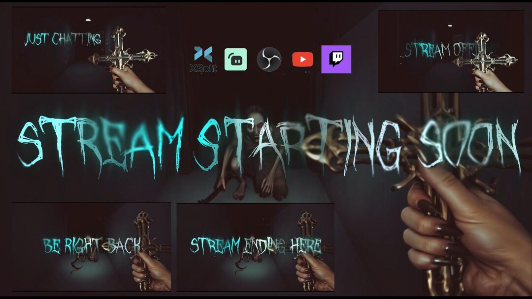 Scare Stream Horror Stream Overlay Animation | Demon Jump Scare Video Background ...
