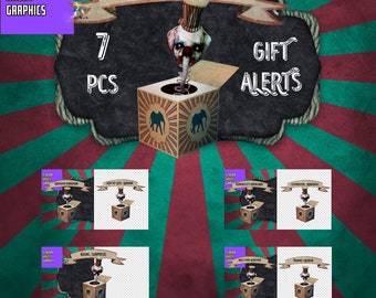 Creepy Circus Jack-in-the-Box Zombie Elephant Animated Stream Alerts (7 Transparent MOV Files)