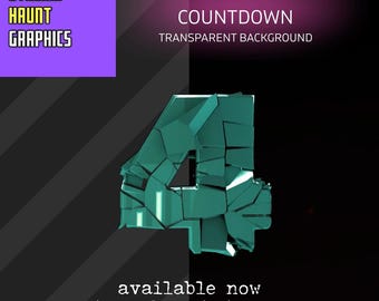 Fractured Glass Countdown: 10-0 Overlay - ProRes & WebM (Sound/No Sound)