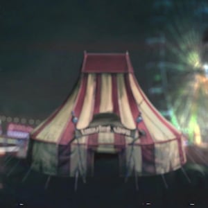 Evil Clown Spooky Circus Streaming Overlay Bundle – 4 Animated Scenes with Blurred Circus Tent, Jump Scare Clown, and Eerie Music
