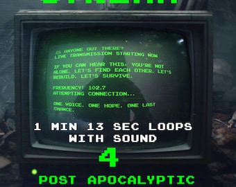 Dystopian Twitch Stream Transitions: Glitch Effects, Post Apocalyptic Screens
