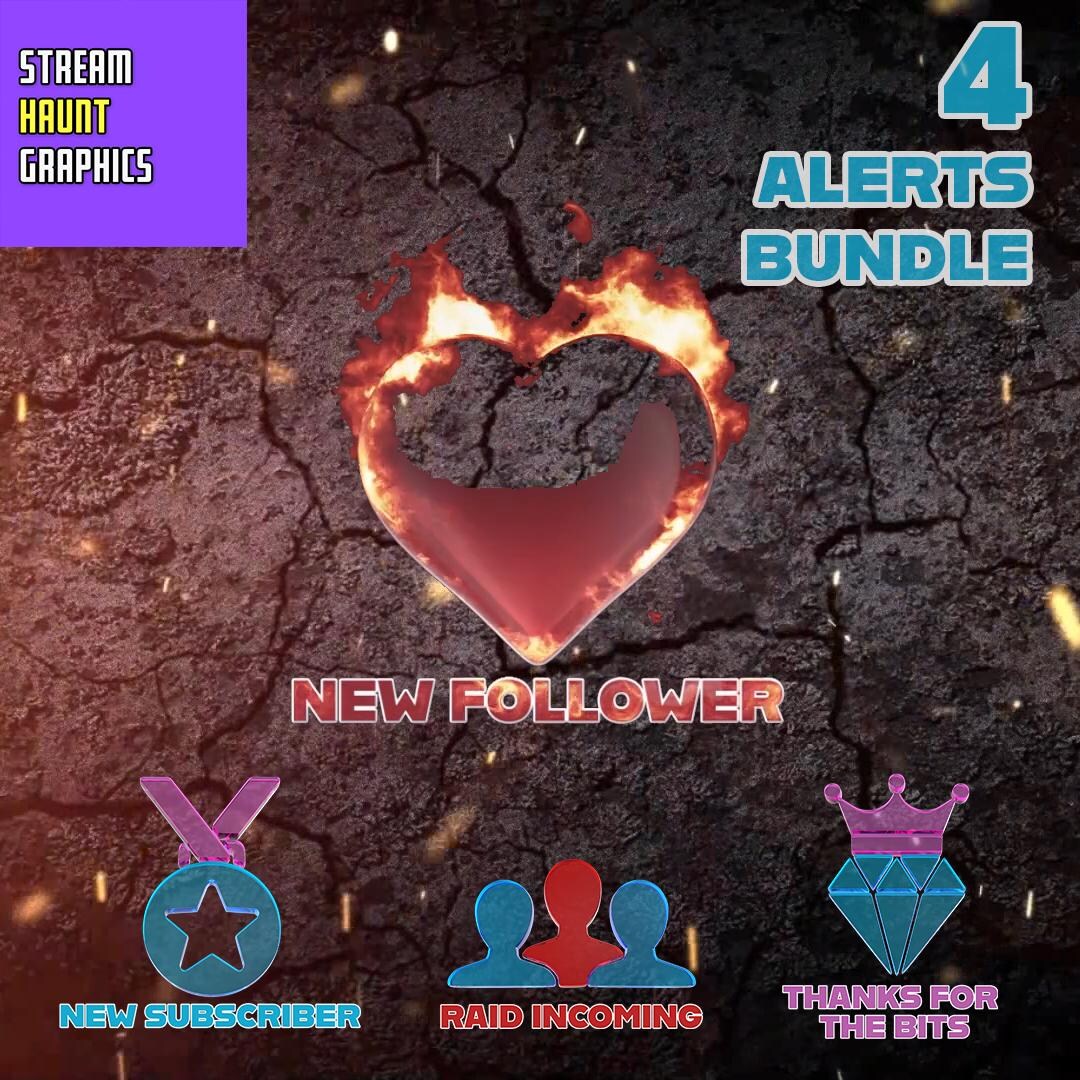 Fire Burning Stream Alert Animation Bundle (MP4) - Etsy