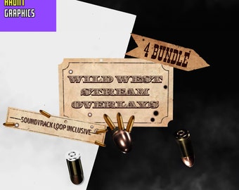 Wild West Stream Overlay Bundle: Western Animation Art