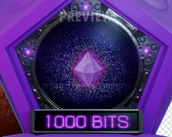 Twitch Bit Alert Bundle: Alien Bot Animation, Transparent Stream Overlay