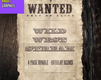 Wild West Stream Overlay Scenes: Twitch Animations with Music