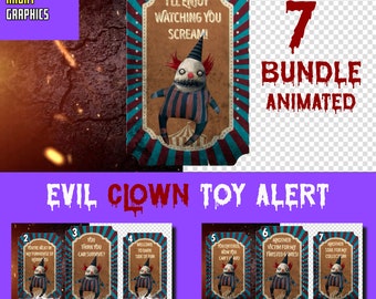 Evil Clown Stream Alerts: Macabre Horror Animations (Full HD)