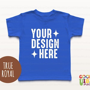 Bella Canvas 3001T Mockup True Royal Mockup, 3001T Shirt Mockup, Toddler Mockup, Royal Blue BC Mockup, Kids Mockup, 3001T True Royal Mockup
