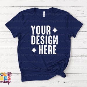 Bella Canvas 3001 Navy Mockup, Navy Shirt Mockup, Retro T-Shirt Mockup, Bella Canvas Tee Mockup, 3001 Navy Mockup, Navy Mock up, BC 3001
