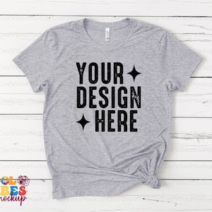 3001 Athletic Heather T-Shirt Mockup, Athletic Grey Shirt Mockup, Athletic Heather Mockup, Flat Lay Shirt Mockup, Boho Mockup, 3001 Mockup