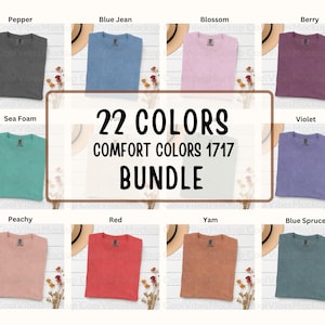 Comfort Colors Mockup Bundle, Comfort Colors Flat Lay Mockup, Comfort Colors 1717 Mockup, Trendy Mockup, C1717 Shirt Model Mockup Bundle