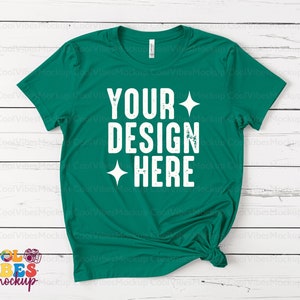 Bella Canvas 3001 Kelly Mockup, Kelly Shirt Mockup, Retro T-Shirt Mockup, Bella Canvas Tee Mockup, 3001 Kelly Mockup, Kelly Mock up, BC 3001
