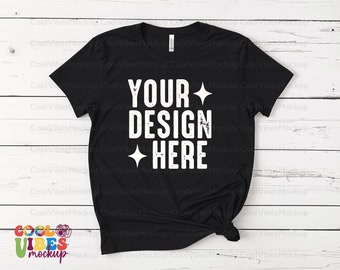 3001 Black T-Shirt Mockup, Black Shirt Mockup, Black Mockup, Flat Lay Shirt Mockup, Boho Mockup, Digital File, Tee Mockup Black, 3001 Mockup