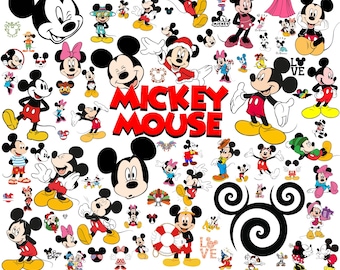 Mickey Mouse SVG Bundle: Mouse & Friends Clipart (Digital Download)