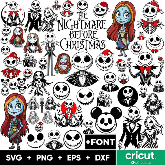 Jack and Sally SVG Bundle: Nightmare Before Christmas Files  display picture 1