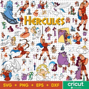 Hercules SVG-bundel, Baby Hercules Svg-bestanden voor Cricut, Baby Pegasus Png, Hades Svg voor shirts, Hercules verjaardag Svg, Megara Svg downloaden