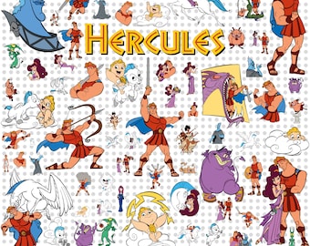 Paquete SVG de Hércules: Pegaso bebé, Hades y Megara (archivos digitales)