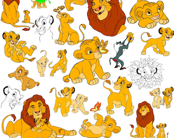 Baby Simba Svg Bundle, Baby Simba Png Bundle, Lion King Svg Bundle, Svg Files for Cricut and Silhouette, Clipart Digital Download