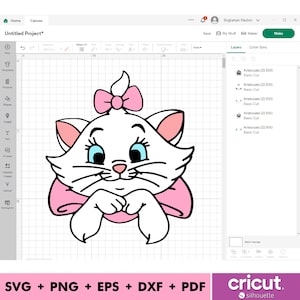 Aristocats Marie SVG Bundle: Cricut & Silhouette Files (digital ...
