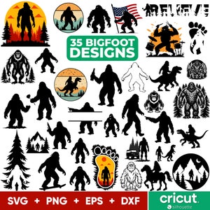 Bigfoot SVG Bundle: Sasquatch Designs for Cricut (35 Files)