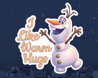 Olaf PNG | I Like Warm Hugs Sublimation Design | Winter Clipart for Shirts