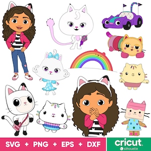Gabbys Dollhouse SVG, Gabbys Dollhouse Png, Archivos vectoriales digitales en capas, Gabbys Dollhouse Clipart Descarga digital