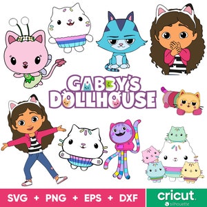 Gabbys Puppenhaus SVG, Gabbys Puppenhaus SVG-Dateien für Cricut und Silhouette, Gabbys Puppenhaus SVG für Shirts, png, eps, dxf Digitaler Download
