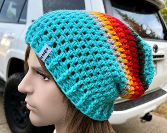 Blue Toyota Stripe Accessory Slouch Beanie