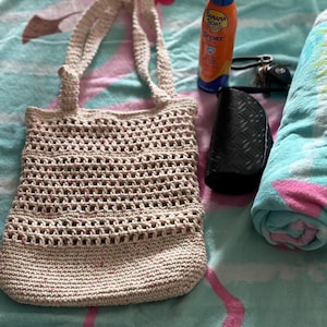 Crochet beach bag shelling bag