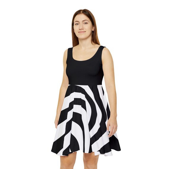 polyester fit and flare dress Fit & Flare Dress (White) main image 1