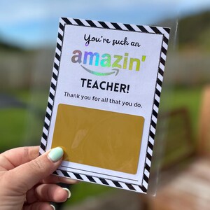 porte-cartes cadeau pour enseignants – Carte de remerciements pour enseignants imprimable ou faite main | Cadeau de fin d'année pour professeur | Merci professeur