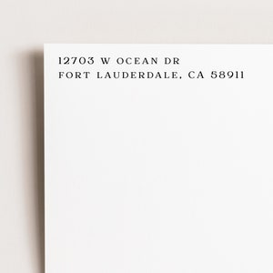 Modern Return Address Stamp | Address Only | Return Address | Self Ink Stamp | Wood Rubber Stamp | Housewarming Gift (AS202LAAO)