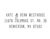 Return Address Stamp - Custom Rubber Stamp - Housewarming Gift (AS835)