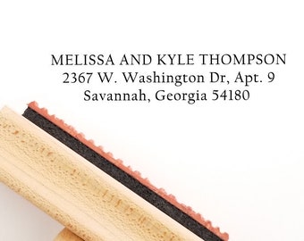 Address Name Stamp - Single, Couples or Family Personalization - Gift From Mom to Son and Fiance (609)